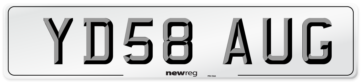 YD58 AUG Number Plate from New Reg